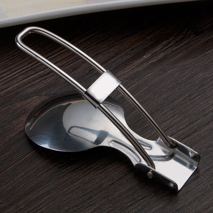 Outdoor Camping Picnic Stainless Steel Spoon Tableware Camp